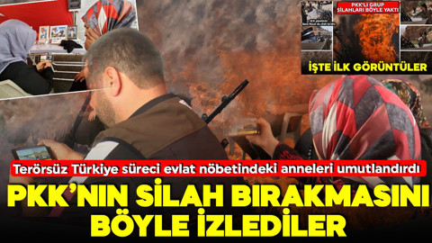 PKK silah bıraktı, evlat nöbetindeki annelerin umudu arttı! PKK'nın silah bırakmasını böyle izlediler