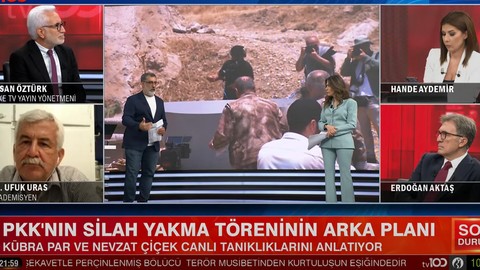 PKK'nın silah bırakma töreninde neler yaşandı? Kübra Par ve Nevzat Çiçek tv100 yayınında anlattı