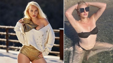 Şarkıcı Aylin Coşkun'dan iddialı plaj paylaşımı! Siyah bikinisiyle pozlar verdi