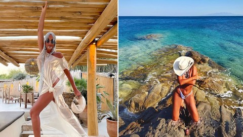 Eda Taşpınar bikinisiyle sere serpe uzandı! Üstsüz pozu sosyal medyayı kasıp kavurdu