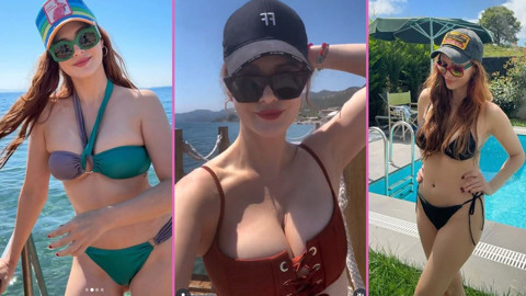 Güzel oyuncu Mine Tugay'dan beyaz elbisesiyle oturarak poz! Fit vücuduyla verdiği frikik hayranlarını mest etti