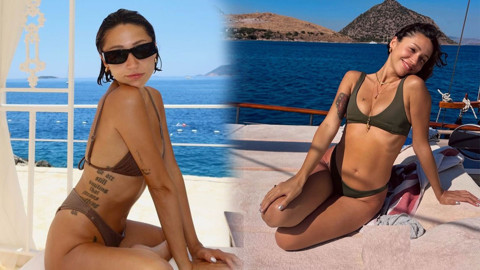 Zeynep Bastık'tan yaza damga vuran paylaşımı! Bikinili pozlarıyla sosyal medyayı salladı, kusursuz fiziği dikkat çekti