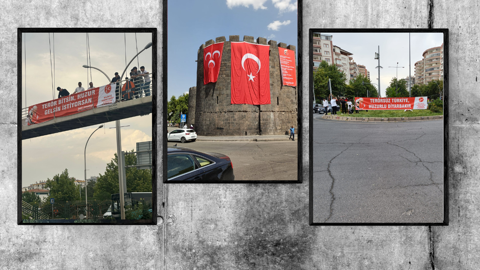 Diyarbakır sokaklarında dikkat çeken MHP pankartları! Her yere astılar: 'Her kelimesi bizim için talimat'