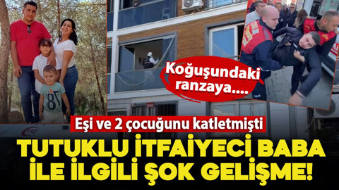 Eşi ve 2 çocuğu yangında can vermişti! Tutuklu olan itfaiye eri kendini astı