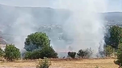 Bolu’da korkutan anız yangını
