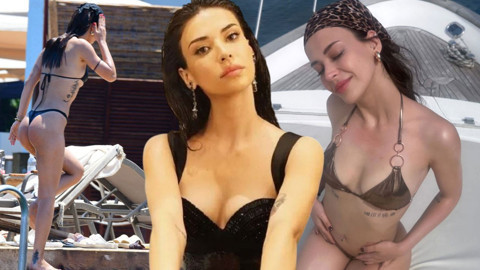 Devrim Özkan'ın Bodrum çıkarması! Bikinili haliyle ortalığı kasıp kavurdu