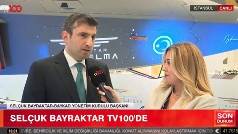 Baykar Yönetim Kurulu Başkanı Selçuk Bayraktar tv100'e konuştu: "Türkiye bu alanda dünyaya damgasını vurdu"