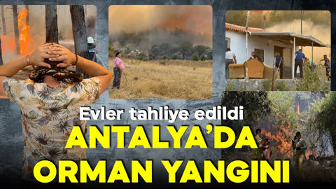 Antalya'da üç noktada orman yangını !Evler tahliye edildi