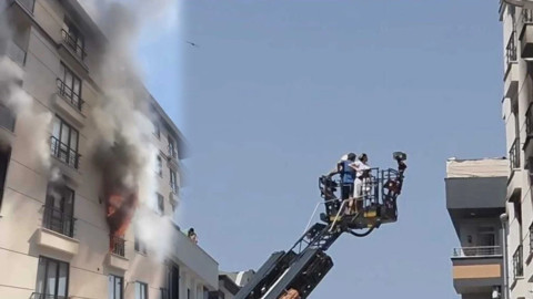 İstanbul'da beş katlı binada yangın! İki kişi pencereden atladı, biri ağır üç yaralı