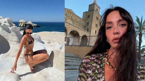 Şarkıcı Aybüke Albere'nin yeni tatil rotası ortaya çıktı! Bikinisiyle kayalıklara sere serpe uzandı, o hali mest etti