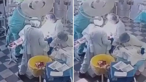 8.8'lik depreme ameliyat sırasında yakalandılar! Korku dolu anlar kameraya yansıdı