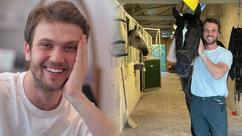 Aras Bulut İynemli at çiftliğinde üstsüz poz verdi! Kaslı vücudu sosyal medyayı salladı
