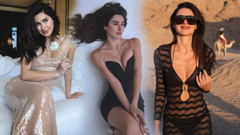 Nesrin Cavadzade'den olay çöl paylaşımı! Siyah bikinisiyle pozlar verdi, o hali nefes kesti