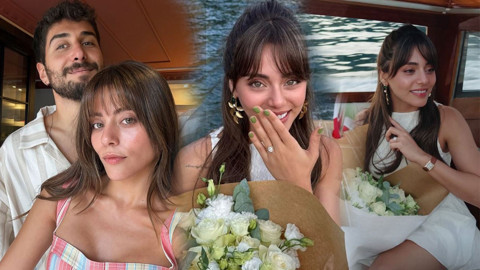 Kızılcık Şerbeti'nin Doğa'sı Sıla Türkoğlu evleniyor! İşte evlilik teklifinden kareler