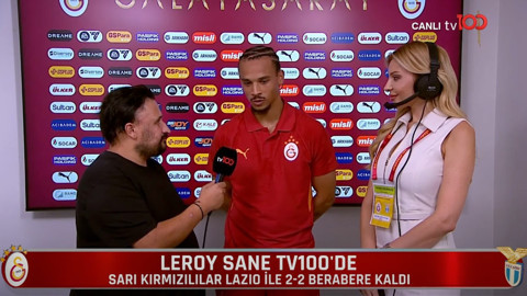 Galatasaray'ın yeni transferlerinden Leroy Sane tv100'e konuştu: "Taraftarın bu tavrı beni çok etkiledi"
