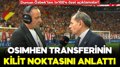 Dursun Özbek'ten tv100'e özel açıklamalar! Osimhen transferinin kilit noktasını anlattı