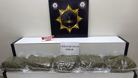 Edremit'te 5 kilogram esrar ele geçirildi: 1 gözaltı