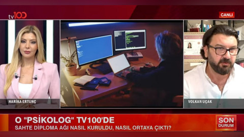 Sahte diploma skandalında adı geçen Volkan Uçak tv100'e konuştu: "Başvurduğum yeri danışmanlık firması diye düşündüm"