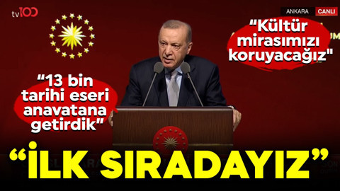 Cumhurbaşkanı Erdoğan: Arkeolojik kazılarda dünyada ilk sıradayız, kültür mirasımızı koruyacağız