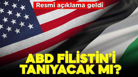 ABD Filistin’i tanıyacak mı? Resmi açıklama geldi