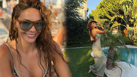 Ebru Şahin'den iddialı havuz başı paylaşımı! Tatil pozlarıyla sosyal medyayı yaktı geçti