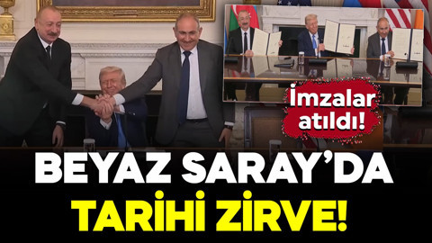 Beyaz Saray'da tarihi zirve! Aliyev ve Paşinyan barış için imza attı