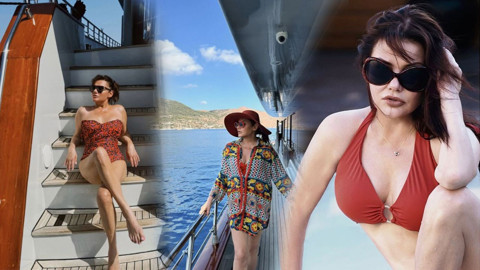 2 ayda 15 kilo vererek iğne ipliğe dönmüştü! Deniz Seki tekne tatilinden paylaştı, mayolu pozlarıyla sosyal medyayı salladı