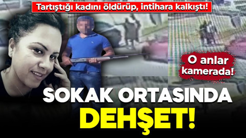 Sokak ortasında dehşet! Tartıştığı kadını öldürüp, intihara kalkıştı!