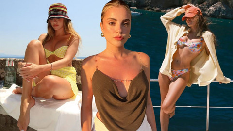 Ezgi Eyüboğlu'ndan yürek hoplatan tekne paylaşımı! Çiçek desenli bikinisiyle sosyal medyayı salladı