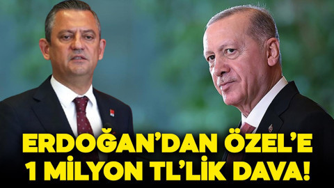Erdoğan'dan Özel'e 1 milyon TL'lik dava!
