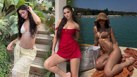 Oyuncu Derya Pınar Ak tatilden paylaştı! Beyaz renk bikinisiyle verdiği pozlar ortalığı yaktı geçti