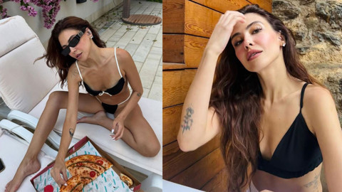 Dilara Aksüyek'ten nefes kesen havuz başı paylaşımı! Minicik bikinisiyle pozlar verdi, o hali mest etti