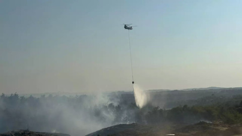 İki ilde yangınlarla mücadele sürüyor: Alevler köylere dayandı