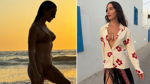 Ece Sükan'dan nefes kesen gün batımı paylaşımı! Bikinili kareleriyle mest etti