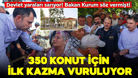 Bakan Kurum '1 ay içinde temelleri atılacak' sözünü vermişti: Yanan köy evlerinin inşa süreci başlıyor!