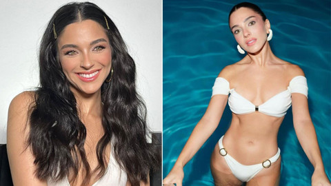 Oyuncu Begüm Akkaya'dan nefes kesen havuz pozları! Beyaz bikinisiyle fırtınalar estirdi