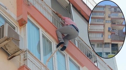 Böylesi görülmedi: Balkon demirinde ölümüne pazarlık