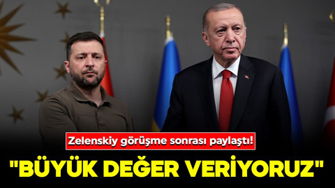 Zelenskiy'den Cumhurbaşkanı Erdoğan'a teşekkür: "Büyük değer veriyoruz"
