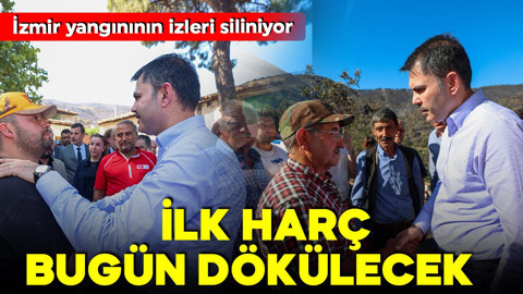 İzmir yangınının izleri siliniyor! Bakan Kurum duyurdu! İlk harç bugün dökülecek!