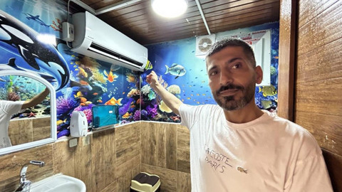 Hatay'da esnaftan kavurucu sıcağa ilginç çözüm: Tuvalete klima taktırdı! "Rahatlama kapısı gibi"