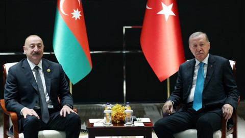 Cumhurbaşkanı Erdoğan, Azerbaycan Cumhurbaşkanı Aliyev ile görüştü