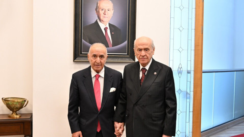 Eski CHP Genel Başkanı Çetin'den MHP lideri Bahçeli'ye ziyaret