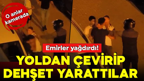 Yoldan çevirip dehşet yaşattılar! O anlar kamerada