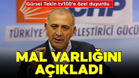Gürsel Tekin mal varlığını açıkladı! İlk kez tv100’e özel duyurdu