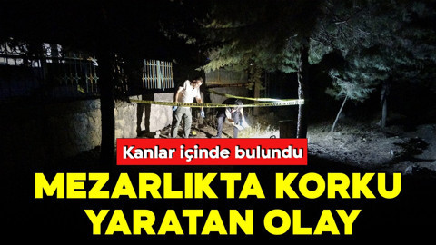 Mezarlıkta korku yaratan olay: Kanlar içinde bulundu!