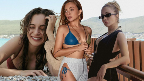 Güzel oyuncu Damla Sönmez'den cesur tatil paylaşımı! Bikinili pozlarıyla sosyal medyayı salladı