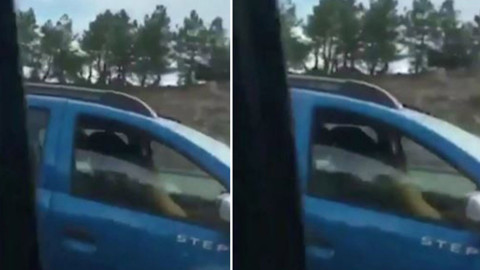 Trafikte orta şeridi ihlal edip cinsel ilişkiye girdiler