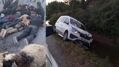 Otomobil su kanalına düştü! Kaza sonrası şaşkına çeviren görüntü: Sürücü ise kaçtı