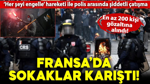 Fransa'da sokaklar karıştı: Gözaltı sayısı 200'e yükseldi