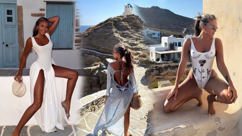 Eda Taşpınar'dan cesur tatil pozları! Bikinisiyle kayalıklara sere serpe uzandı, o hali sosyal medyayı salladı